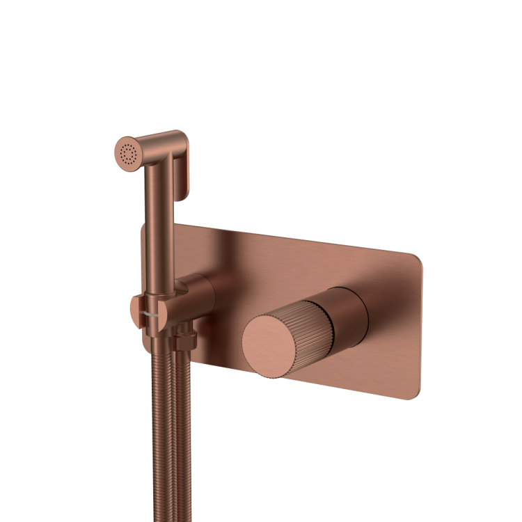 Гигиенический душ Boheme Stick 127-BRB.3 Brushed Bronze ручка Linea