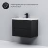 Тумба с раковиной AM.PM Gem 75 черная матовая, подвесная, с 2 ящиками, с белой раковиной фото 6