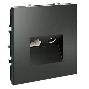 ТВ-розетка+Ethernet RJ45 Voltum S70 VLS060706 титан