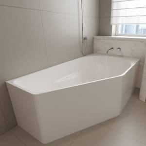 Акриловая ванна Abber AB9505 R белая, 160x90