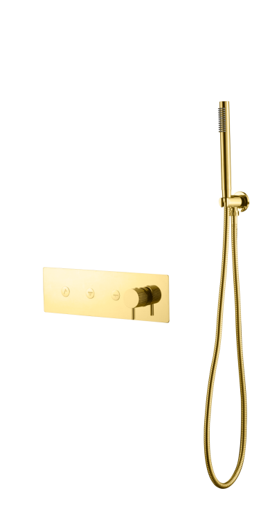 Смеситель для ванны и душа Boheme Fusion 130-SYS-G с ручным душем, Gold