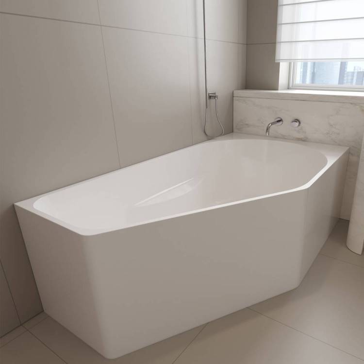 Акриловая ванна Abber AB9505 R белая, 160x90