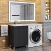 Тумба с раковиной Uperwood Magenta 51930205158 под стиральную машину, напольная, с дверцами, черная, левая, 120 см фото 3
