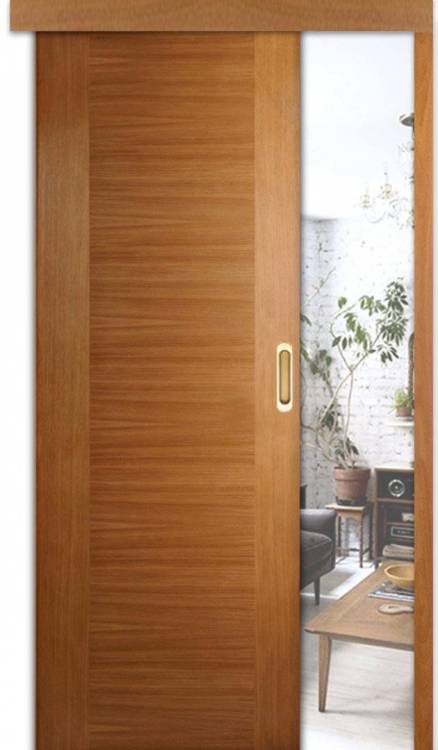 Раздвижная шпонированная дверь Belwooddoors Классика люкс глухая дуб 900x2000