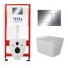 Комплект Tece TC412005510 Инсталляция для унитаза Tece + Унитаз подвесной beWash Kraft безободковый, с сиденьем микролифт, белый глянец