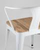 Набор из 4 стульев Stool Group Tolix Arm Wood YD-H440AR-W LG-02 X4 белый глянцевый, светлое дерево фото 8