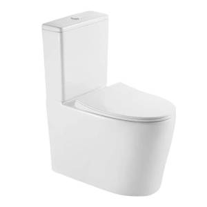 Унитаз-компакт DQ Grimm DT1387516 безободковый, сиденье микролифт, белый
