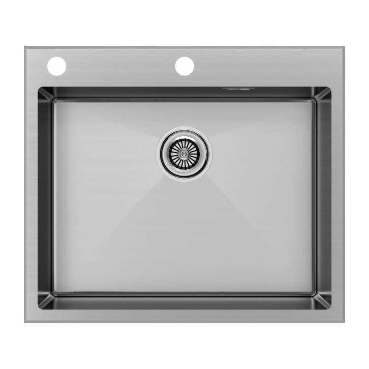 Мойка кухонная Paulmark Kroner-Edge 59 PM775951-BS Брашированная Сталь, 59x51