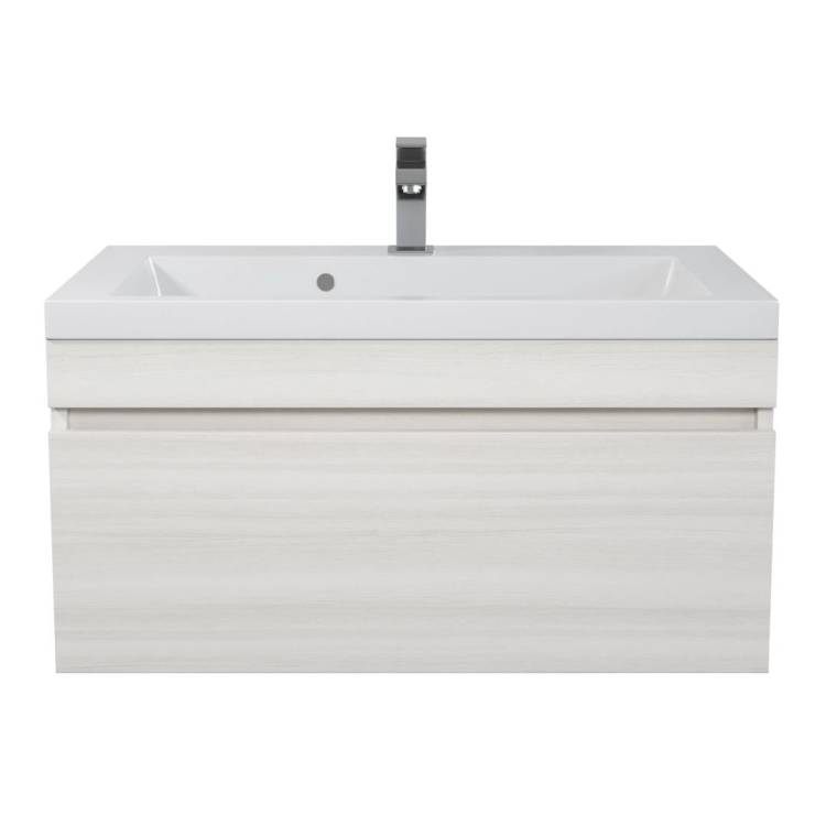 Тумба под раковину Uperwood Eva 3930213464 подвесная, выдвижной ящик, дуб харбор белый, 75 см