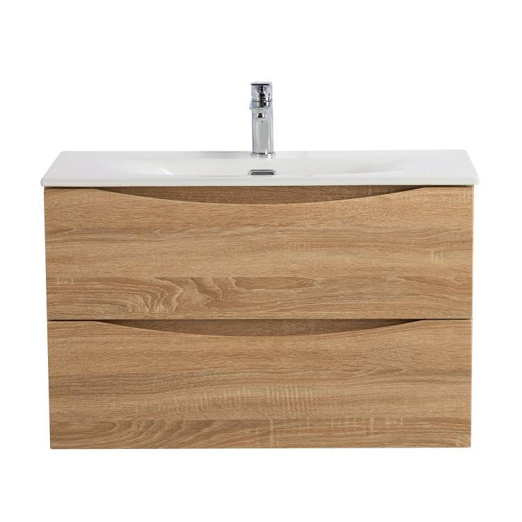 Тумба под раковину BelBagno MARINO-CER-MINI-800-2C-SO-WO-P подвесная, Rovere Bianco, 79.6x39