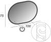 Зеркало Cezares 44997 c LED-подсветкой touch system 100х75 фото 5