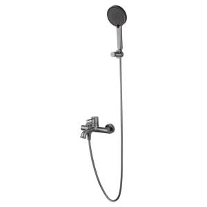 Смеситель для ванны Wonzon & Woghand WW-88037073-BGM с душевым гарнитуром, темный графит