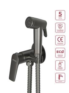 Гигиенический душ Cezares Liner LINER-DIF-GM со смесителем, оружейная сталь