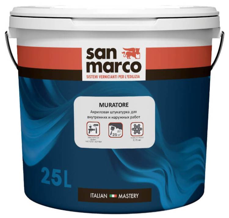Декоративная штукатурка San Marco Muratore база Transparente 24 кг