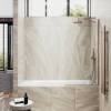 Шторка на ванну MaybahGlass MGV-59-2у стекло прозрачное, профиль бронза, 1400x600
