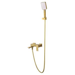 Смеситель для ванны Wonzon & Woghand WW-88639016-BG с душевым гарнитуром, брашированное золото