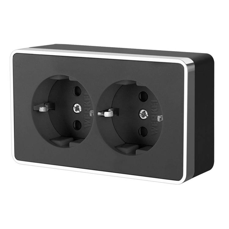 Розетка двойная с заземлением Werkel Gallant W5072135
