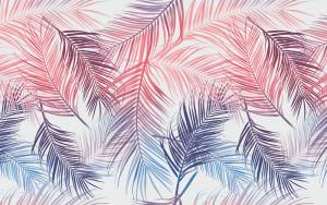 3D Фотообои Artegrafico «Яркие пальмовые листья» MN-025 акварель