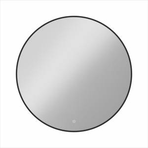Зеркало Art&Max Sanremo AM-San-800-DS-F-Nero с подсветкой, 80x80