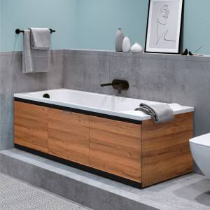 Экран под ванну Alavann Rita Black ALV1200002 коричневый, 184x7.2