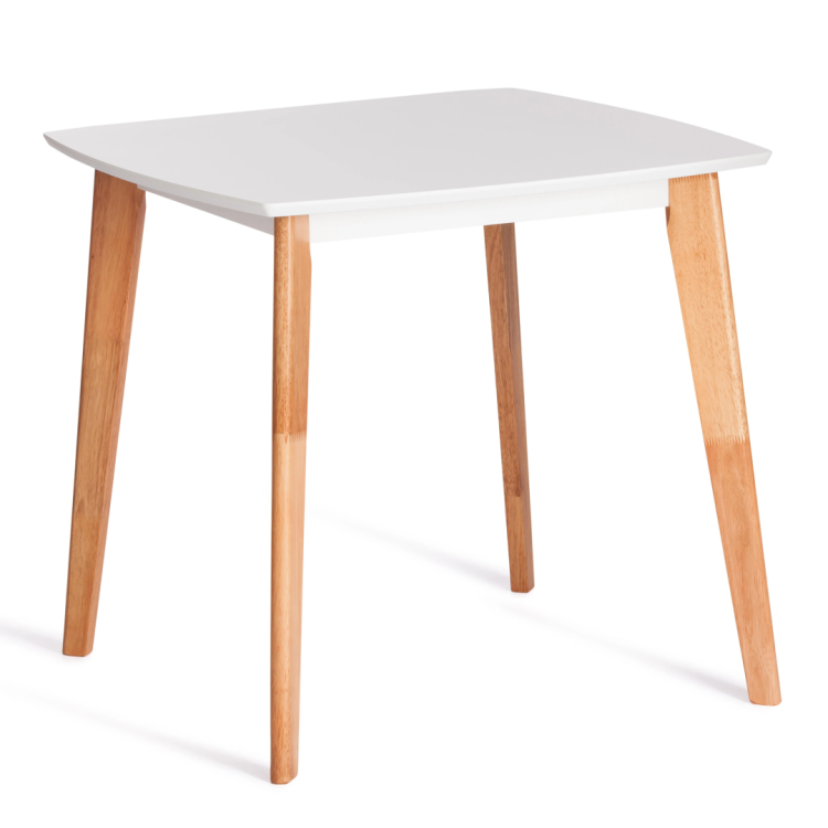 Стол обеденный Tetchair Claire 21286 белый, натуральное дерево 80x80x75