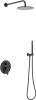 Душевой комплект Berges Wasserhaus Ventas 2R 073004 С ВНУТРЕННЕЙ ЧАСТЬЮ, черный матовый
