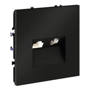 ТВ-розетка+Ethernet RJ45 Voltum S70 VLS060708 черный