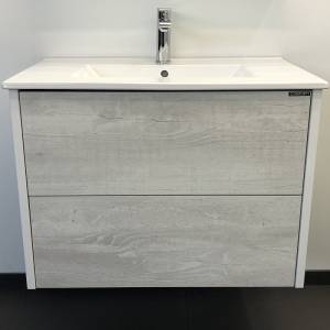 Тумба с раковиной Comforty Женева-75 00004137097 дуб белый