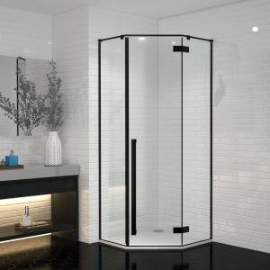 Душевой уголок Cerutti Spa C2A 100x100, профиль черный