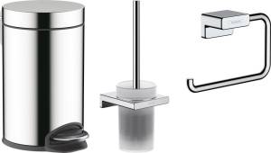 Набор Hansgrohe AddStoris Держатель туалетной бумаги 41771000 + Ершик 41752000 + Мусорное ведро 41775000