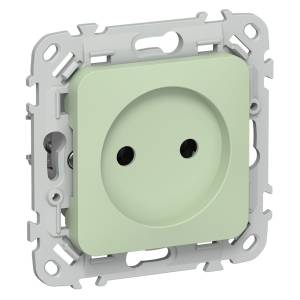 Розетка 1-местная с защитными шторками IEK Flite FI-R13-10-K93 фисташковый