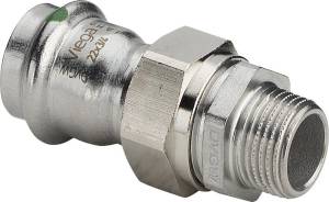 Соединение Viega разъемное с наружной резьбой 22 мм х R 3/4 , Sanpress Inox, модель 2365