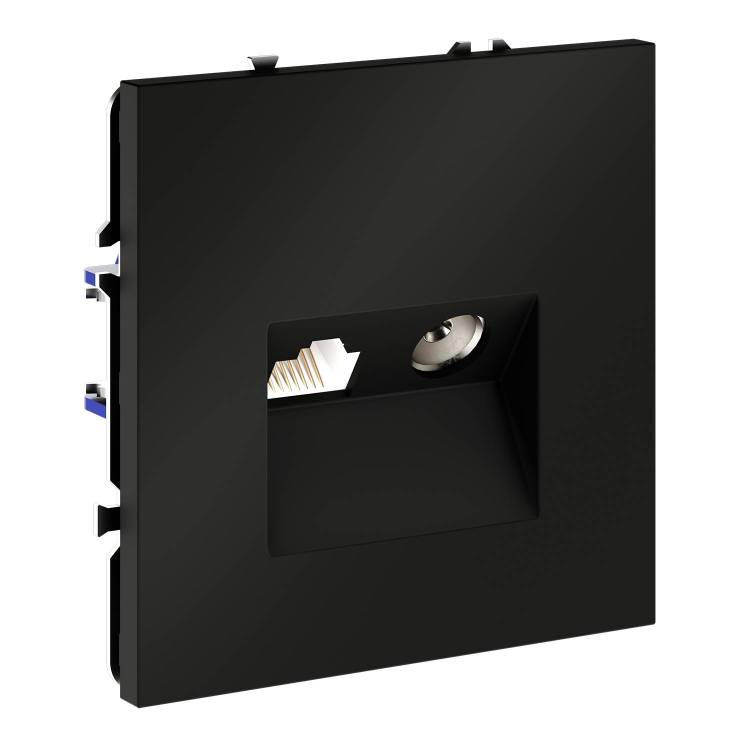 ТВ-розетка+Ethernet RJ45 Voltum S70 VLS060708 черный