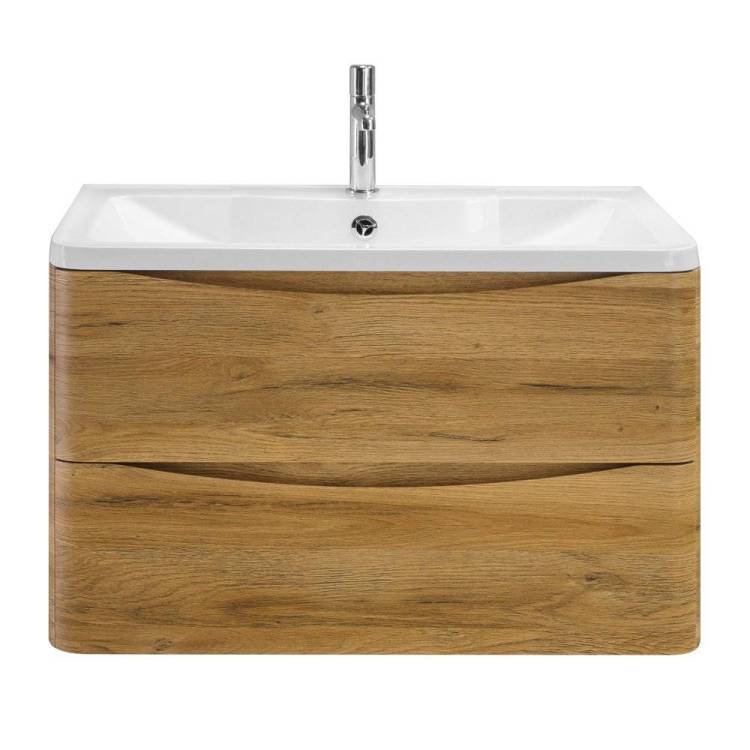 Тумба с раковиной BelBagno Albano 80 подвесная, rovere rustico