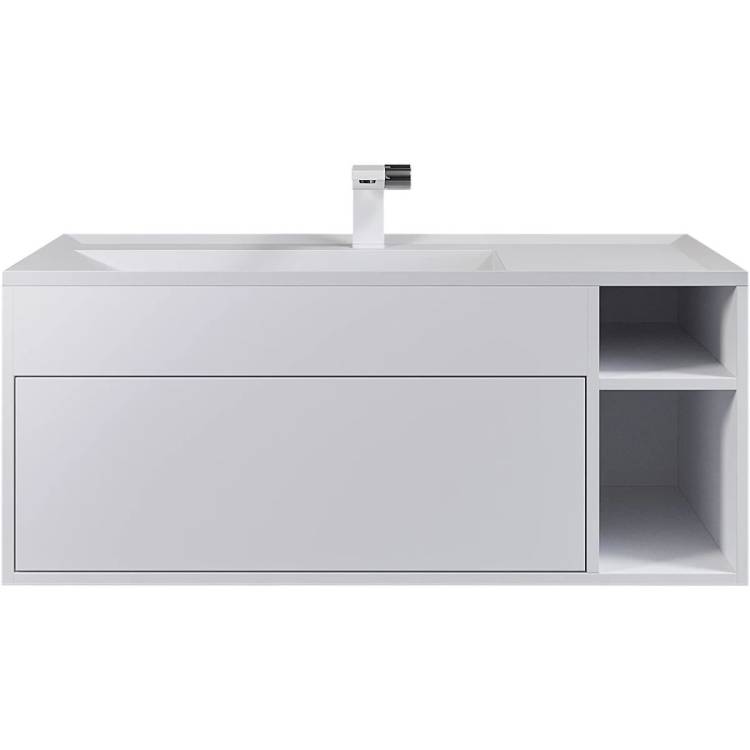 Тумба с раковиной Uperwood Lotus Premium 39340207463 подвесная, белая, 100 см