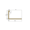 Профиль L-образный Neexy pvl03-03 BAO брашированная (защитный лак) 270x1.25x2.15 фото 2
