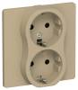 Розетка 2-местная с заземлением IEK Flite FI-R21C-16-K59 хаки