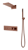 Душевой комплект Boheme Fusion 131-BRB с термостатом, трехпозиционная, Brushed Bronze