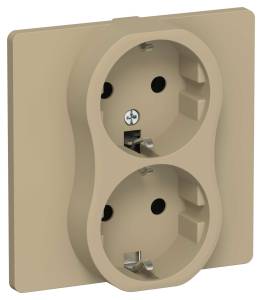 Розетка 2-местная с заземлением IEK Flite FI-R21C-16-K59 хаки
