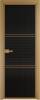 Межкомнатная дверь Profil Doors 3 AX цвет профиля Золото, стекло безопасное 6 мм мору черный 700x2000