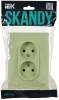 Розетка 2-местная с защитными шторками IEK Skandy SK-R23-10-K06-F мятный фото 6