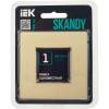 Рамка 1-постовая IEK Skandy SK-M12-M-K37 шампань фото 5
