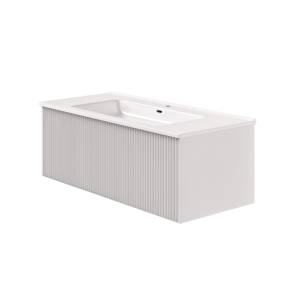 Тумба с раковиной La Fenice Terra Bianco NFNC-01-TER-B-100-3-100 белая матовая, 100 см