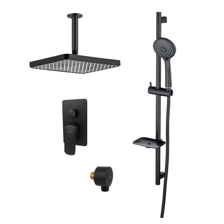 Душевой комплект Aquatek Вега AQ1075MB черный матовый