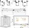 Душевой уголок Cezares Lux soft W AH1 130/100 C Cr IV фото 8