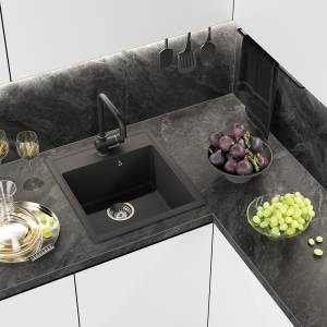 Мойка кухонная Misty Империал IMP-46х51-01 антрацит, 46x51