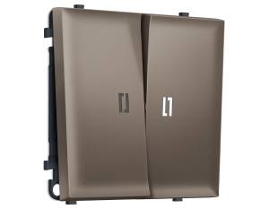 Комплект механизма 2-клавишного выключателя Ambrella Volt Sigma MS634055 темная бронза матовый
