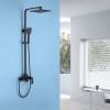 Душевая стойка Abber Wasserfall AF8616BL с изливом, черная матовая фото 2