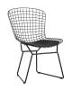 Набор из 4 стульев Stool Group Bertoia BTY-18-P6 BL/BL X4 черный с черной подушкой фото 2