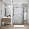 Душевой уголок Grossman Galaxy 120.K33.01.1010.21.00 профиль черный матовый, стекло прозрачное, 100x100x195 фото 3